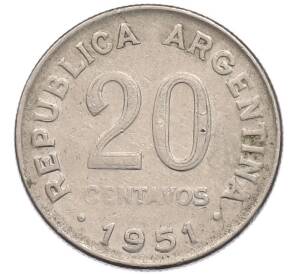 20 сентаво 1951 года Аргентина — Фото №1