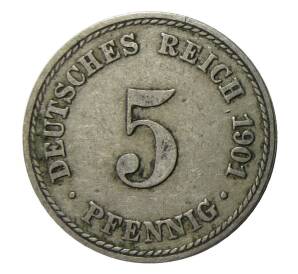 5 пфеннигов 1901 года A Германия — Фото №1