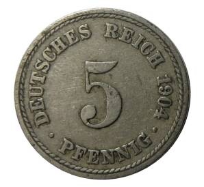 5 пфеннигов 1904 года A Германия — Фото №1