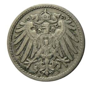 5 пфеннигов 1907 года D Германия — Фото №2