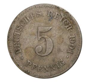 5 пфеннигов 1901 года J Германия — Фото №1