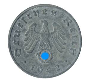 1 рейхспфенниг 1942 года J Германия — Фото №1