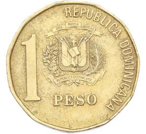 1 песо 2002 года Доминиканская республика — Фото №2