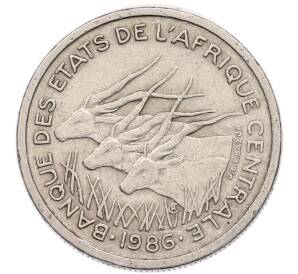 50 франков 1986 года Центрально-Африканский валютный союз — литера E (Камерун) — Фото №1