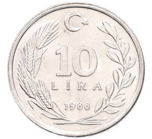 10 лир 1988 года Турция — Фото №1