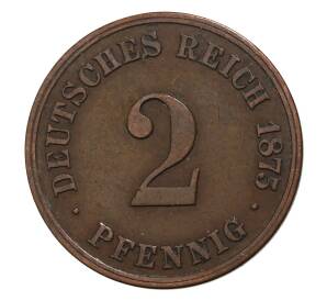 2 пфеннига 1875 года C Германия — Фото №1
