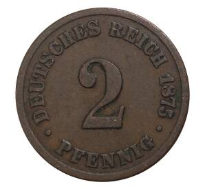 2 пфеннига 1875 года B Германия — Фото №1