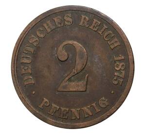 2 пфеннига 1875 года A Германия — Фото №1