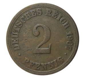 2 пфеннига 1907 года A Германия — Фото №1