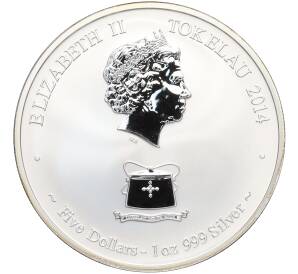 5 долларов 2014 года Токелау «Восточный календарь — Год Лошади» — Фото №2