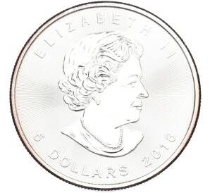 5 долларов 2016 года Канада «Кленовый лист» — Фото №2