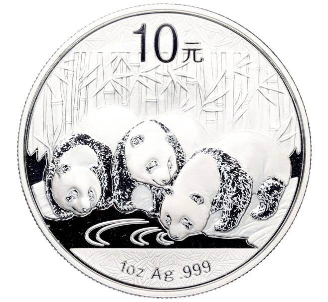 Монета 10 юаней 2013 года Китай «Панда» (Артикул: K10-14448) — Фото №1