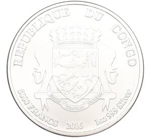 5000 франков 2016 года Республика Конго «Африканский лев» — Фото №2