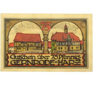 75 пфеннигов 1921 года Германия — город Гернроде (Нотгельд) — Фото №1