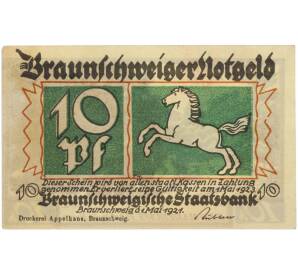 10 пфеннигов 1921 года Германия — город Брауншвейг (Нотгельд) — Фото №1