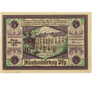 75 пфеннигов 1921 года Германия — город Грайц (Нотгельд) — Фото №2