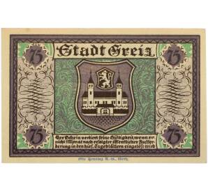 75 пфеннигов 1921 года Германия — город Грайц (Нотгельд) — Фото №1