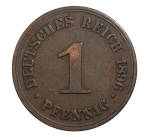 1 пфенниг 1896 года A Германия — Фото №1