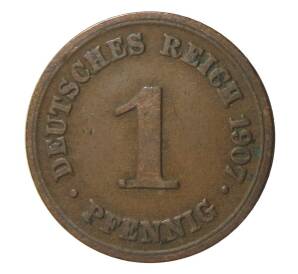 1 пфенниг 1907 года D Германия — Фото №1