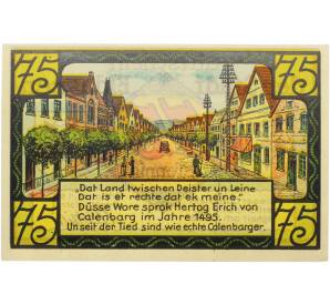 75 пфеннигов 1921 года Германия — город Эльдагзен (Нотгельд) — Фото №1