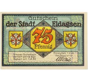 75 пфеннигов 1921 года Германия — город Эльдагзен (Нотгельд) — Фото №2