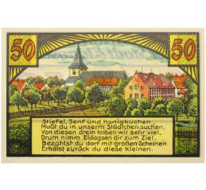 50 пфеннигов 1921 года Германия — город Эльдагзен (Нотгельд) — Фото №1