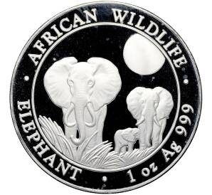 100 шиллингов 2014 года Сомали «Дикая природа Африки — Слон» — Фото №1