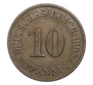 10 пфеннигов 1908 года J Германия — Фото №1