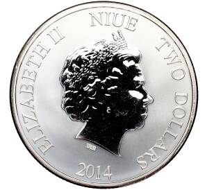 2 доллара 2014 года Ниуэ «Бисса» — Фото №2