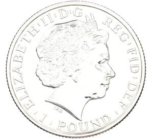 1 фунт 2011 года Великобритания «Британия» — Фото №2