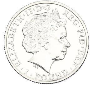 1 фунт 2011 года Великобритания «Британия» — Фото №2