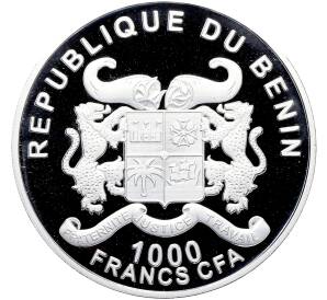 1000 франков 2014 года Бенин «Защита природы — Бенинский слон» — Фото №2