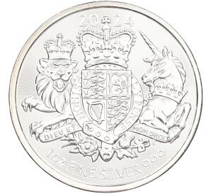 2 фунта 2024 года Великобритания «Королевский герб» — Фото №1