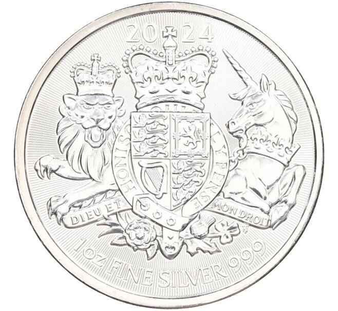 Монета 2 фунта 2024 года Великобритания «Королевский герб» (Артикул: K10-14588) — Фото №1
