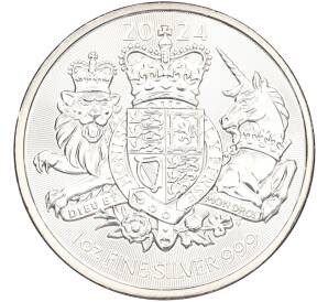 2 фунта 2024 года Великобритания «Королевский герб» — Фото №1