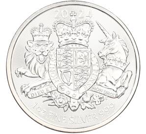 2 фунта 2024 года Великобритания «Королевский герб» — Фото №1