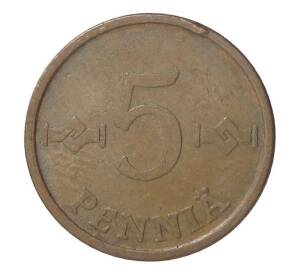 5 пенни 1972 года Финдяндия — Фото №2
