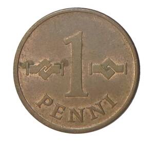 1 пенни 1967 года Финдяндия — Фото №2