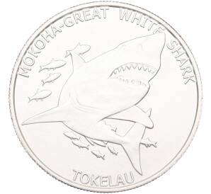 5 долларов 2015 года Токелау «Большая белая акула» — Фото №1