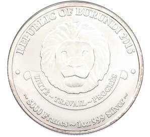 5000 франков 2015 года Бурунди «Африканский лев» — Фото №2