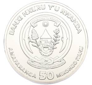 50 франков 2014 года Руанда «Африканская унция — Импала» — Фото №2