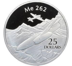 25 долларов 2003 года Соломоновы острова «Самолеты — Messerschmitt Me 262» — Фото №1