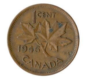1 цент 1946 года Канада — Фото №1