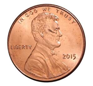 1 цент 2015 года США — Фото №1