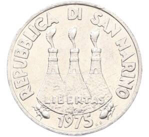 1 лира 1975 года Сан-Марино «Любовь у животных» — Фото №2