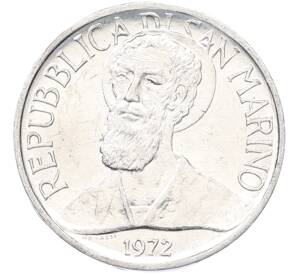 1 лира 1972 года Сан-Марино — Фото №2