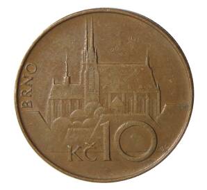 10 крон 1993 года Чехия — Фото №2