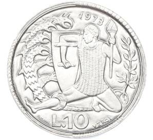 10 лир 1973 года Сан-Марино — Фото №1