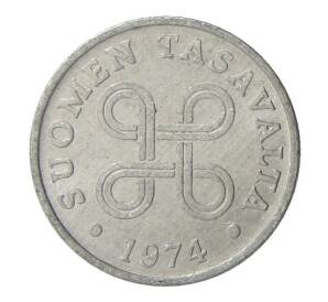 1 пенни 1974 года Финляндия — Фото №1