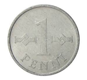 1 пенни 1974 года Финляндия — Фото №2